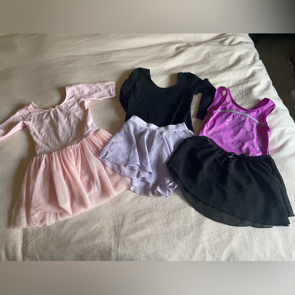 GUC bundle of 5 Girls leotards and skirts